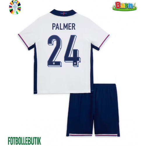 England Cole Palmer #24 Hemmaställ Barn EM 2024 Kortärmad (+ Korta byxor)